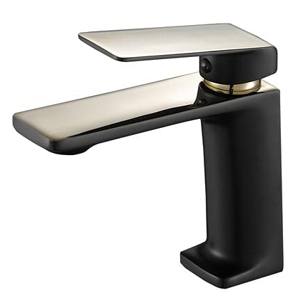 Faucet Badezimmer-Waschbecken-Wasserhahn, Badezimmer-Wasserhahn, Waschbecken-Wasserhahn, Mischbatterie, Chrom-Waschbecken-Wasserhahn, heißer und kalter Wasserfall-Wasserhahn, Messing-Wasserhahn von Generic