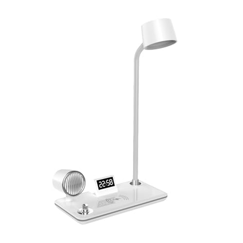 Faucet Nachttischlampe mit kabelloser Aufladung 15 W Bluetooth-Lautsprecher LED elektronische Uhr Schreibtischlampe für Schlafzimmer Touch-Schalter Tischlampe von Generic