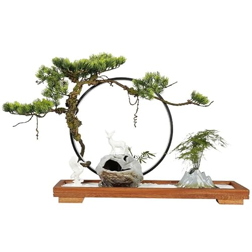 Faux Tree Simulation von Begrüßungskiefern -Luftbefeuchter Ornamenten Bonsai Chinesischer Stil Wohnzimmer Veranda Dekoration Hauszubehör Fauxpflants Innenräume von Generic