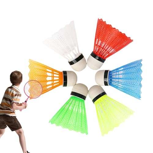 Federbälle – Badminton-Federball, farbenfrohes Federball-Set für Outdoor-Spiele | Bälle Schlagen Übungstraining Badminton, Indoor-Outdoor-, Strandschlägerspiele, Spielplatz, Hinterhöfe von Generic