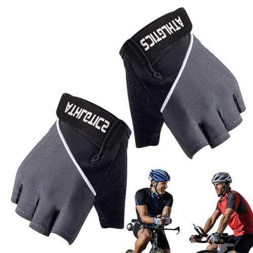 Fingerlose Handschuhe Workout – Bequeme Und Atmungsaktive Trainingshandschuhe, Radfahren, Fitness-Zubehör | Training, Fitnessstudio, Klettern, Bootfahren Und Outdoor-Aktivitäten, Langlebige Materialie von Generic