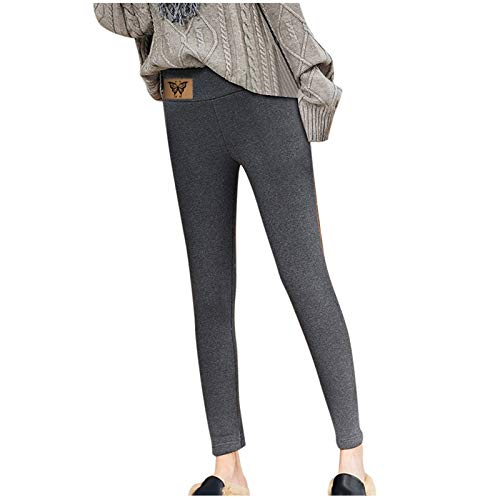 Fleece Gefüttert Sweatpants Damen, Winter Thermohose Warme Strumpfhosen Blickdichte Thermo Leggings Seamless Stretch bis Knöchellang Frauen Gefütterte Strumpfhose Gefüttert Termostrumpfhosen von Generic