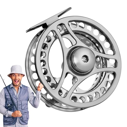 Fliegenfischerrolle – Hochleistungsausrüstung, ultraleichtes Design | Robuste CNC-Aluminium-Fliegenrolle, Angelrolle mit großer Spule, sanftes Werfen von Fliegenrollen für Forellen-, Barsch- und Salzw Fliegenfischerrolle – Hochleistungsausrüstung, ultraleichtes Design | Robuste CNC-Aluminium-Fliegenrolle, Angelrolle mit großer Spule, sanftes Werfen von Fliegenrollen für Forellen-, Barsch- und Salzw von Generic