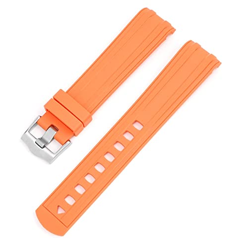 Fluorkautschuk-Silikon-Uhrenarmbänder mit gebogenem Ende für New 300 Universe 007 20 mm 22 m Uhr Soft Strap Men Replacement von Generic