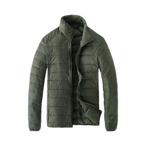 Frühling Herbst Dünne männer Stehen Kragen Unten Baumwolle Jacke Ultra Licht Windjacke Zipper Mantel Kleidung von Generic