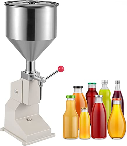Füllmaschine, manuelle Flüssigkeitsfüllmaschine aus Edelstahl, einstellbare manuelle Befüllung von 5–50 ml, für Creme-Honig-Shampooöl von Generic