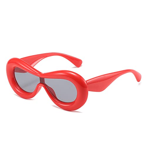 Für Frauen Gradient Sonnenbrille Männer Punk Hip Hop Shades Candy Farbe Sexy Lip Sonnenbrille von Generic