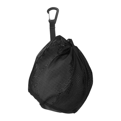 Fußball-Netztasche | Hochfeste Netz-Tragetasche mit Kordelzug – Ballnetz, multifunktionale, leichte Slingtasche mit Innentasche für Basketball, Volleyball, Fußball von Generic