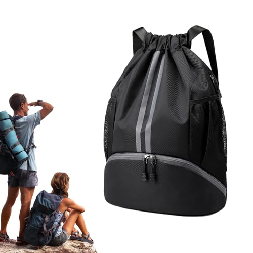 Fußball-Rucksack für, Basketball-Rucksack für,Basketball-Kordelzugbeutel | Basketball-Rucksack mit Schuhfach, Nass- und Trockentrennung, Taschen für Sporttrainingsausrüstung von Generic