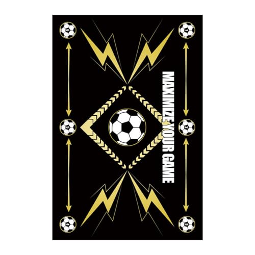 Fußball-Schritt-Trainingsmatte, Leise Fußball-Übungsausrüstung, rutschfeste Neue Kieselalgen-Schlamm-Fußball-Schritt-Trainingsmatte, Schmutzabweisende, rutschfeste Innenmatte, 40 cm X 60 cm von Generic