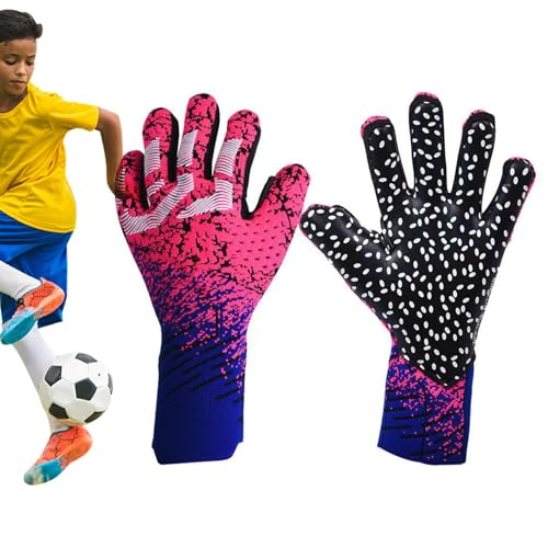 Fußball-Torwarthandschuhe | Sport-Fußball-Torwarthandschuhe für Kinder und Erwachsene | Verschleißfeste Torwarthandschuhe mit Fingerunterstützung und Latex-Handflächengriffen für Kinder und Erwachsene von Generic