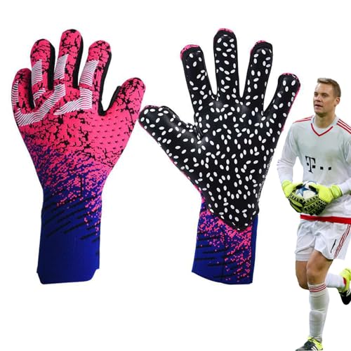 Fußballhandschuhe - Professionelle Torwarthandschuhe - Fußballhandschuhe mit Latex-Handflächengriffen für Amateur-Fußballtorhüter oder Profisportler von Generic