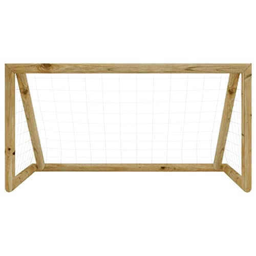 Fußballtor mit Netz 120x60x80 cm Kiefernholz Imprägniert,3059950 von Generic