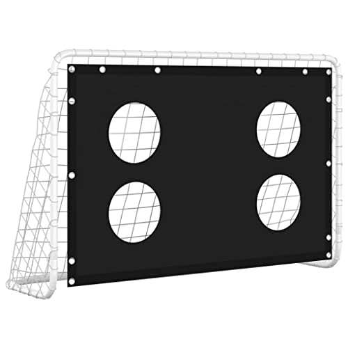 Fußballtor mit Torwand Stahl 184x61x122 cm,93376 von Generic