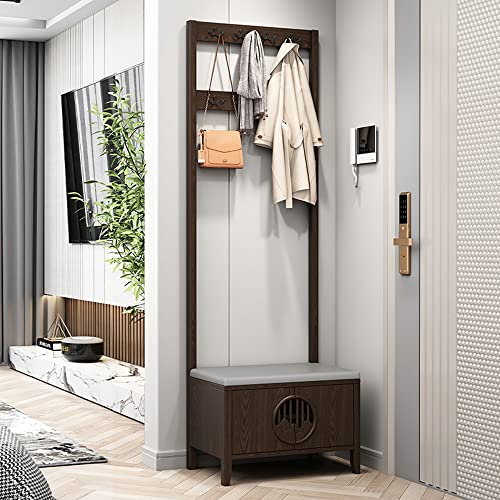 Garderobe mit Schuhbank, 5-in-1-Design, freistehender Flurbaum mit Aufbewahrungsbank und Schuhaufbewahrung für den Eingangsbereich – einfache Montage von Generic