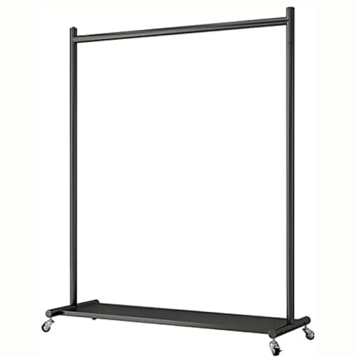 Garderobenständer, Kleiderständer auf Rollen, robuste Kleiderstange, freistehender Kleiderschrank mit Regal, offene Kleiderstange für Schlafzimmer, 100 x 40 x 165 cm von Generic