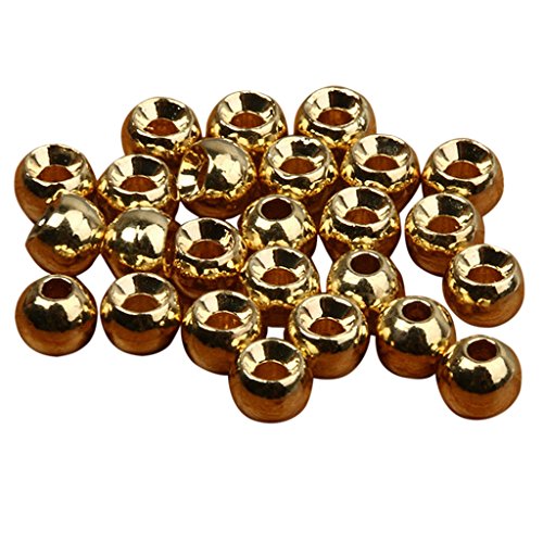 Generic 25 x Angeln Fliegenbinden Perlen - Gold, 2.4mm von Generic