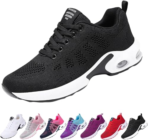 Generic Damen Mesh Laufschuhe Turnschuhe Sportschuhe Sneaker Running Tennis Schuhe Straßenlaufschuhe Dämpfung Leichtgewichts Atmungsaktiv Walkingschuhe Outdoor Fitness von Generic