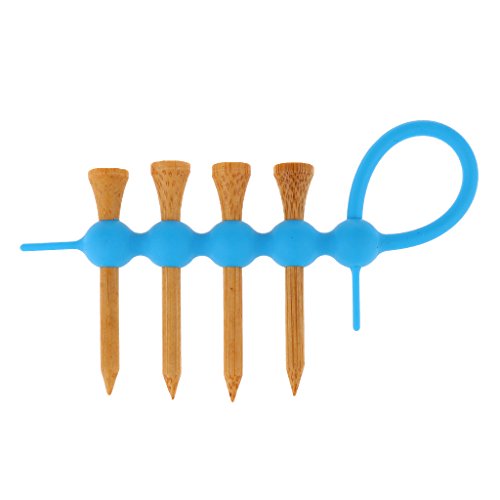 Gummi-Mini-Golf-Tees Halter Werkzeugträger Clip + 3pcs Holz Golf-Tees - Blau Gummi-Mini-Golf-Tees Halter Werkzeugträger Clip + 3pcs Holz Golf-Tees - Blau von MagiDeal