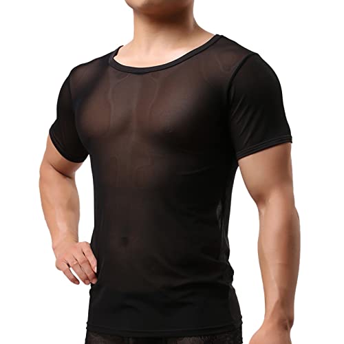 Generic Herren Transparent Netzhemd Sexy Netzshirt Slim Fit Muskel Jacke Netz Hemden Langarm T Shirt Nachtwäsche Männer Reizvoll Unterwäsche Mesh Tops Schwarz Durchsichtiges Oberteil Generic Herren Transparent Netzhemd Sexy Netzshirt Slim Fit Muskel Jacke Netz Hemden Langarm T Shirt Nachtwäsche Männer Reizvoll Unterwäsche Mesh Tops Schwarz Durchsichtiges Oberteil von Generic