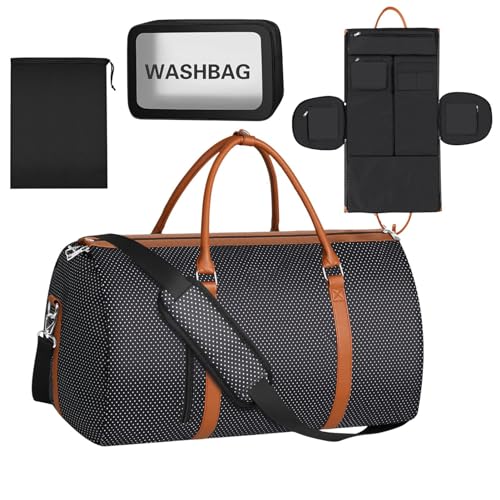 Konvertierbare Kleidertasche zum Handgepäck, Kleidertasche Duffle Convertible | 2-in-1-Handgepäcktasche für Kleidungsstücke - Handgepäck-Reisetasche, wasserdichte Reisetasche mit großem von Generic