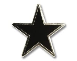 Stern Pin schwarz Ansteck Pin Stern Sternpin Star schwarz Stern Star Anstecknadel Anstecker von Generic