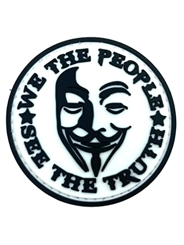 Generic We The People See The Truth Anonymous Taktisch PVC Airsoft Klett Patch (Schwarz) von Generic