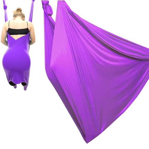 Generic Yoga Hängematte, Aerial Yoga Schaukel, Anti-Schwerkraft Yoga Pilates, Erwachsene Aerial Silks Yoga Swing Set Mit Verlängerungsgurt, Karabiner, Bis 200 Kg Belastbar, TR1GZ3Y4GM75J4S7BDP von Generic