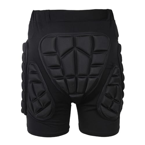 Gepolsterte Shorts – 3D-gepolsterte Schutzshorts für Hüfte, bequeme Shorts mit Po-Polsterung | Atmungsaktive Crash Pants mit Hüft- und Steißbeinschutz für Snowboarden, Skifahren, Eislaufen, Skateboard von Generic