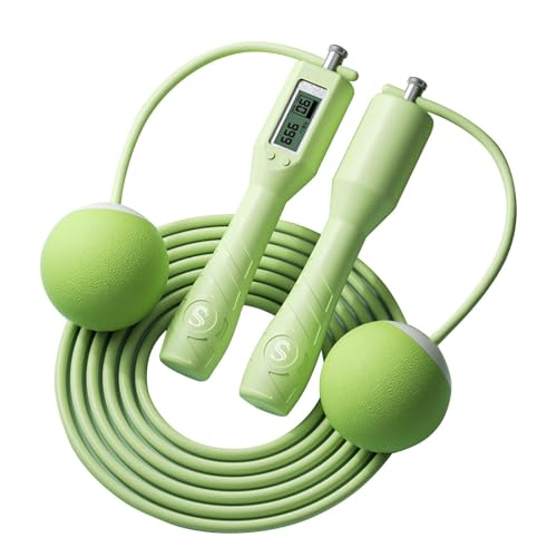 Gewichtetes Springseil, Springseil für Frauen | Stahldraht Smart Springseil Springseil Springseil für Training | Anti-Rutsch-Griff Fitness-Springseil Akku-Springseil für Frauen Männer Gewichtetes Springseil, Springseil für Frauen | Stahldraht Smart Springseil Springseil Springseil für Training | Anti-Rutsch-Griff Fitness-Springseil Akku-Springseil für Frauen Männer von Generic