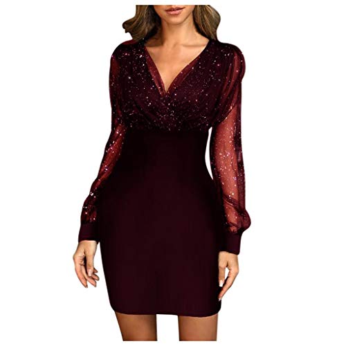 Glitzer Kleid Damen, Cocktailkleid Damen,Silvester Kleid Damen, Festliches Outfit Partykleid Abendkleid Kleid Silvester Glitter Dress Silvesterkleid Sexy Glitzerkleid Outfit Party von Generic