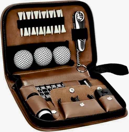 Noble Sports-Golf Geschenk-Golf Zubehör Tasche passend für Golfbälle, Entfernungsmesser, Golf-Tees, Bürste, Pitchmesser, Scorer, Golfballklemme (Inhalt ist Nicht im Lieferumfang enthalten) von Generic