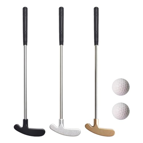 Golf-Putter aus Zinklegierung – Schaft-Putter aus Edelstahl, Miniatur-Golf-Putter | Golf-Putter, Golfschläger, Edelstahlschaft, TPR-Griff, 2-Wege-Putter, rostfrei, Minigolf für Wohnzimmer und Schlafzi von Generic