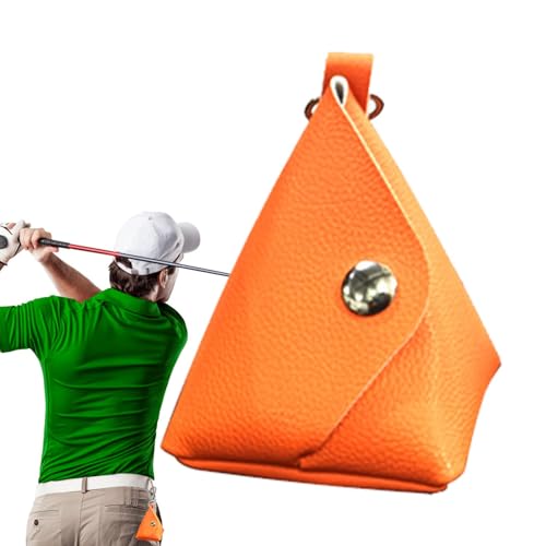 Golf-Tee-Tasche, Golfball-Tragetasche | Golfballtasche aus PU-Leder mit Magnetverschluss | Tragbare Golfball-Aufbewahrungs-Hüfttasche, Golfball-Organizer für Golftraining, Wettkampf von Generic