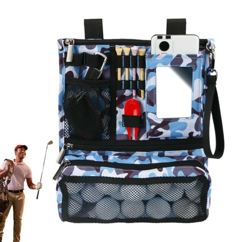 Golf-Zubehörtasche, Golf-Wertsachentasche,Golf Pouch Organizer-Tasche | Wertsachentasche mit Reißverschluss, faltbare Aufbewahrungstasche, langlebige multifunktionale Golftasche für Ballmarker, Handsc von Generic