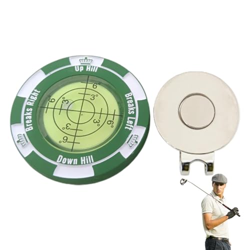 Golfball Putting Marker- Pokerchip Golf-Marker, Golfzubehör | Golfball-Grün-Lesegerät Hochpräzises Ball-Putting-Lesegerät, Golfzubehör Mit Hutclip, Golfballmarker Für Männer Und Golfliebhaber von Generic