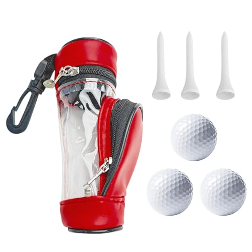 Golfballtasche,Golfballhalter | Tragbare Golfball-Hülle, Golf-Tee-Tasche Mit 3 Bällen | Golf-Tee-Beutel, Golfball-Sammler, Golf-Zubehör Für Golftraining, Training, Wettkampf von Generic