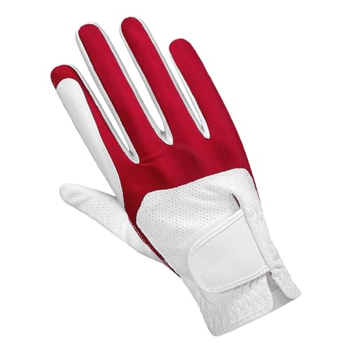 Golfer-Handschuh, atmungsaktiver Golf-Handschuh - Langlebige Golfhandschuhe,Langlebige und atmungsaktive, eng anliegende Handschuhe für Golfer, Allwetter-Handschuhe mit verstellbarem Verschluss für ul von Generic