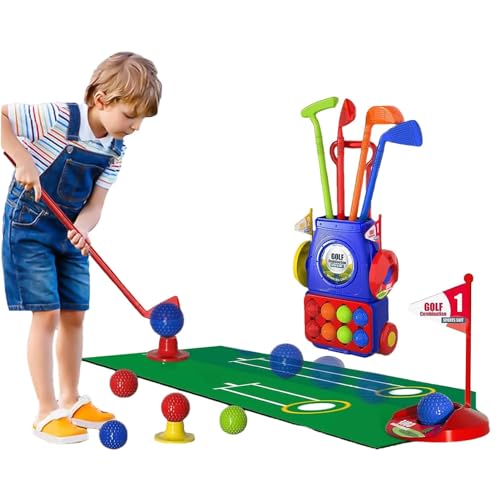 Golfschläger für Kleinkinder – Kinder-Golf-Set für drinnen und draußen, Golfspielzeug, Kleinkind-Golfschläger-Set, Sportspielzeug-Set, und Mädchen-Geburtstagsgeschenke, Kinder-Golfspiel, Spiel von Generic