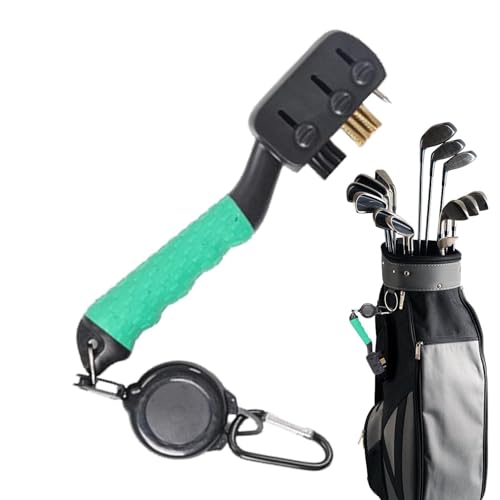 Golfschlägerbürste, Golfball-Reiniger | Multifunktions-Reinigungsbürste für Golfrillen | Rillen-Peeling für Golfschläger, praktisches Golfwerkzeug inkl von Generic