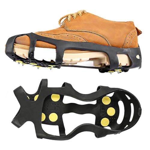 Griffe für Schuhe, Traktionsstollen - Leichte, rutschfeste Steigen mit 9 Zähnen und Greifern für sauen | Griffe, Witer Outdoor-Ausrüstung zum Spazierengehen, Wandern, Klettern, Angeln, Ausgehen von Generic