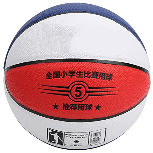 Größe 5 Basketball, PU-Leder, Mehrfarbig, Sport-Basketball, Outdoor-Basketball mit Ballnadel und Ballnetz für Indoor-Outdoor-Übungen von Generic