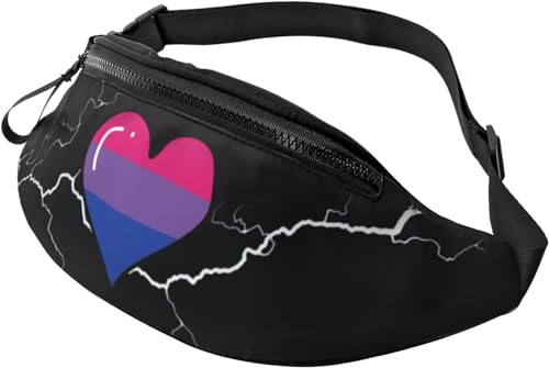 Gürteltasche Liebe Bisexuelles Herz, Sporttasche Atmungsaktiv Waist Fanny Pack Mit Reißverschluss Umhängetaschen Für Aktivitäten Outdoor Reisen von Generic