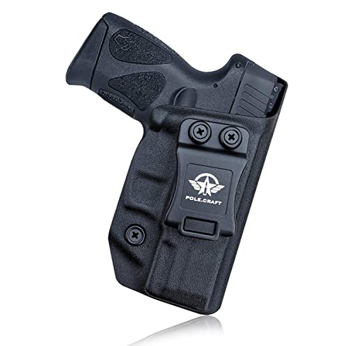 Gun Holster IWB Kydex Holster Custom Fit: Taurus G3C / G2C / G2S / PT111 / PT140 9mm/.40 Pistol - Innen Bund verdeckt tragen - Adj. Cant Retention - Mag-Button abdecken - Holster Tasche (Black, Right) von Generic