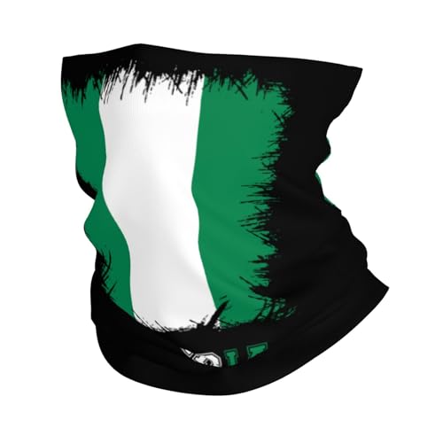 Haarband Nigeria Nigerianische Flagge Gesichtsschutz Hochelastisch Kopfbedeckung Stirnband Gedruckt Headwrap Für Lauf, Motorrad, Ski von Generic