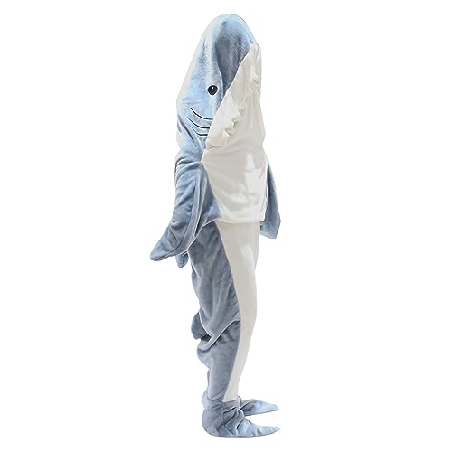 Hai Decke Erwachsene Gemütlicher Flanell Hai Decke Schlafsack Shark Schwanz Anzug Super Weich Blau Hai Schlafsack Geschenk Für Erwachsene Gemütlich Schlafsack Mit Füssen von Generic