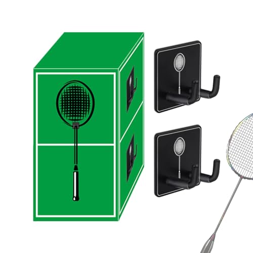 Haken-Organizer – Halterung für Badmintonschläger, Wandschlägerhalterung – Wandhalterung aus Edelstahl, Halterung für Haken Haken-Organizer – Halterung für Badmintonschläger, Wandschlägerhalterung – Wandhalterung aus Edelstahl, Halterung für Haken von Generic