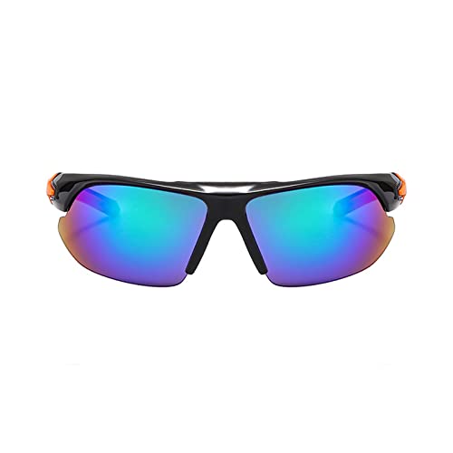 Halbrahmen Reiten Laufen Winddichte Sonnenbrille Outdoor Sonnenschutz Sportbrille für Männer und Frauen Blaulicht Filter Brillen (Green, One Size) von Generic