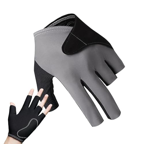 Half Finger Pool Gloves - Billard-Handschuhe für Herren | Halbfinger-Pool-Handschuhe für Damen, Pool-Queue-Handschuhe, Bequeme Pool-Billard-Handschuhe für die Linke Hand von Generic