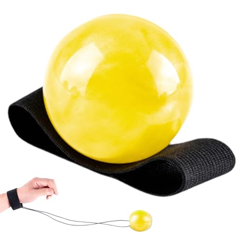 Handgelenkbälle an einer Schnur, Handgelenkrückholball für Kinder - Seil-Ball-Return-Handgelenk-Return-Ball - Lustiger beleuchteter Ball an einer Schnur, Rebound-Bälle mit Armband, Rebound-Ball zum Sp von Generic